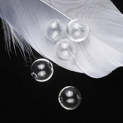 Handmade Two Holes Blown Glass Globe Beads BLOW-TA0001-01B-1
