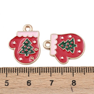 Christmas Alloy Enamel Pendants FIND-I067-02KCG-08-1