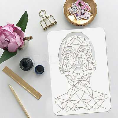Plastic Drawing Painting Stencils Templates DIY-WH0396-241-1