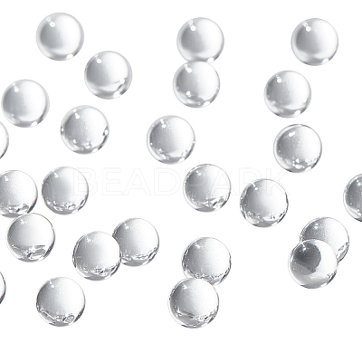 100Pcs Natural Quartz Sphere Beads G-NB0005-51A-1