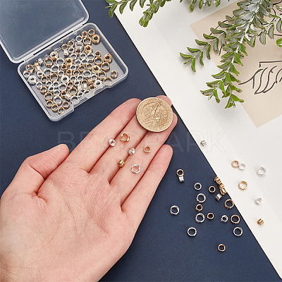 120Pcs 6 Styles Brass Split Rings KK-BC0012-97-1