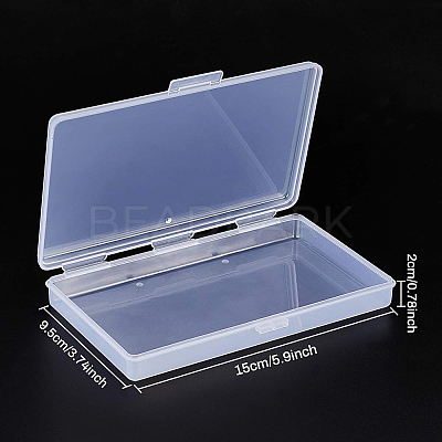 Transparent Plastic Bead Containers CON-BC0006-06C-1