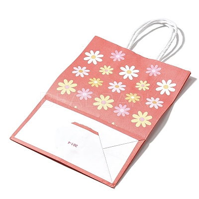 Rectangle with Sunflower Pattern Paper Gift Bags LS-CARB-L012-01C-1