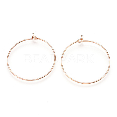 Long-Lasting Plated Brass Hoop Earrings Findings KK-K204-179LG-NF-1