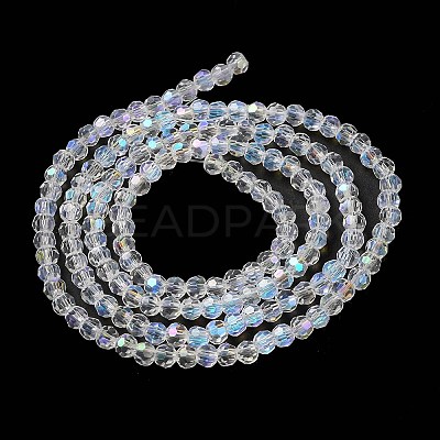 Electroplate Transparent Glass Beads Strands LS-EGLA-A035-T3mm-L19-1