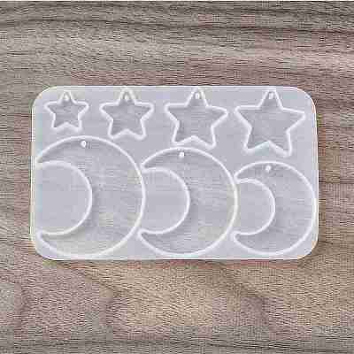 Astronomy Theme Moon Silicone Pendant Molds X-DIY-E065-07B-1
