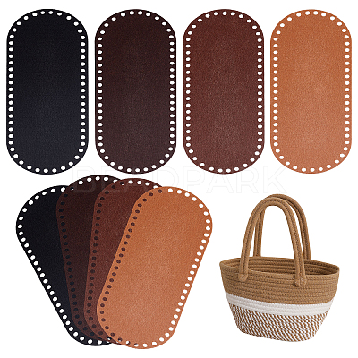 8Pcs 4 Colors Oval Felt Fabric DIY-PH0009-23-1