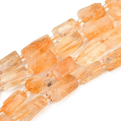 Heated Natural Citrine Beads Strands G-O170-113-1