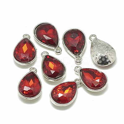 Alloy Glass Charms PALLOY-T028-7x10mm-07-1