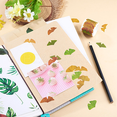 Autumn Leaf Paper Tape Stickers for Card Making DIY-TAC0032-23H-1