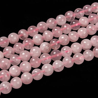 Natural Madagascar Rose Quartz Beads Strads X1-G-D655-8mm-1