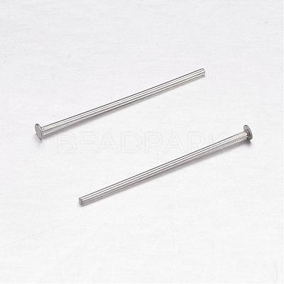 Tarnish Resistant 304 Stainless Steel Flat Head Pins STAS-F117-58P-1.5x20-1