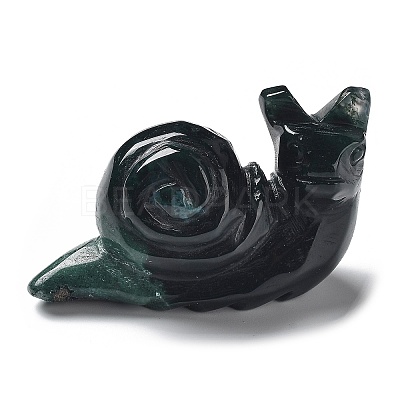Natural Gemstone Carved Healing Snail Figurines G-K342-02-1