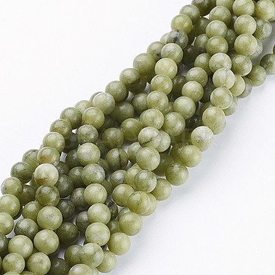 Natural Taiwan Jade Beads Strands X-GSR6mmC032-1