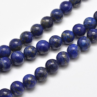 Natural Lapis Lazuli Round Bead Strands G-E262-01-12mm-1