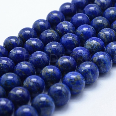 Natural Lapis Lazuli Beads Strands G-P342-01-12mm-AB-1