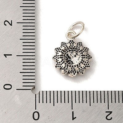 925 Sterling Silver Sunflower Charms STER-K180-03AS-1
