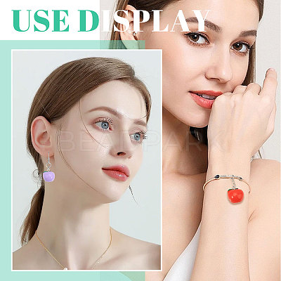 36Pcs 6 Colors Opaque Resin Pendants RESI-CA0001-72-1
