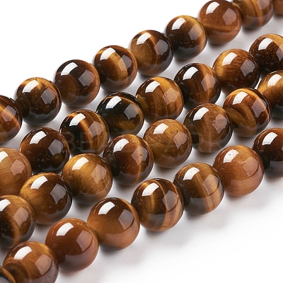 Natural Tiger Eye Beads Strands Z0RQS011-1