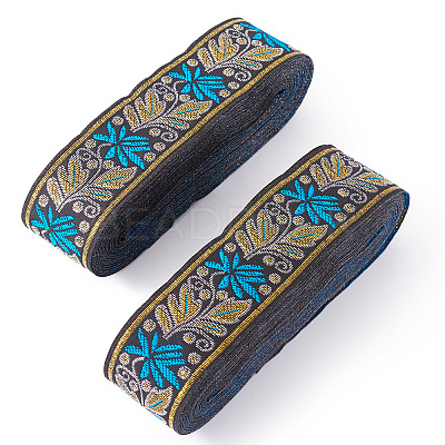 Ethnic Style Embroidery Polyester Ribbons SK-TAC0001-03-1