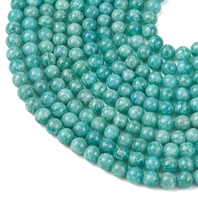 Natural Amazonite Beads Strands G-G453-A02-6mm-1