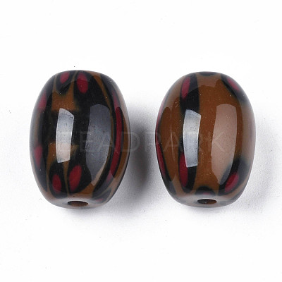 Two Tone Acrylic Beads OACR-S038-024-1