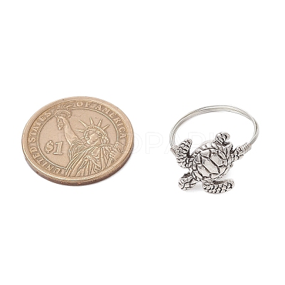 Tibetan Style Alloy Finger Rings RJEW-JR00889-1