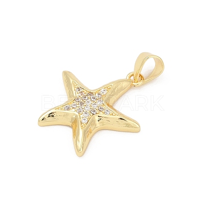 Brass Micro Pave Cubic Zirconia Pendants KK-D317-071G-1