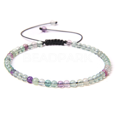 Adjustable Women's Fluorite Beaded Bracelet CN3407-23-1