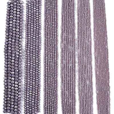 Electroplate Glass Beads Strands EGLA-A044-P1mm-A13-1