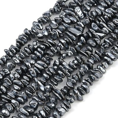 Electroplated Shell Pearl Beads Strands BSHE-H113-01C-1