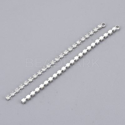 Brass Rhinestone Cup Chains Tassel Big Pendants KK-R129-10S-1