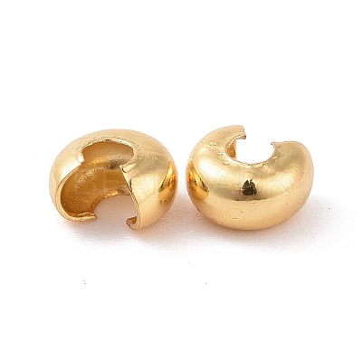 304 Stainless Steel Crimp Beads Covers X-STAS-L215-10G-A-1