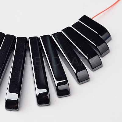 Grade AAA Non-magnetic Synthetic Hematite Rectangle Beads G-M076-03-1