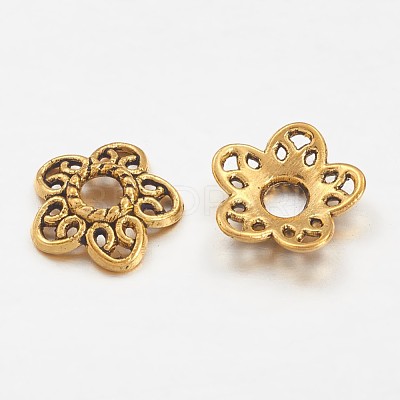 Tibetan Style Alloy Bead Caps X-GLF10597Y-NF-1