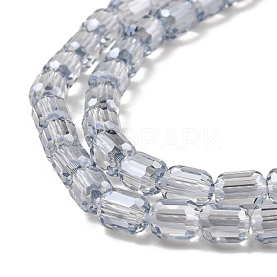 Electroplate Transparent Glass Beads Strands GLAA-C029-02A-05-1
