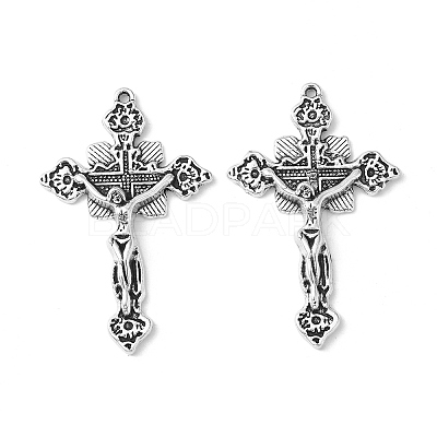 Tibetan Style Alloy Pendants X-TIBEP-3035-AS-RS-1