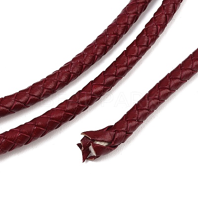 Braided Leather Cord with Core WL-F009-5mm-04-1