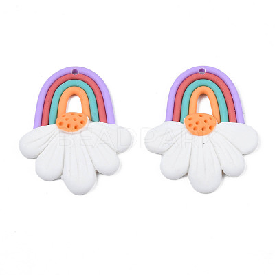 Handmade Polymer Clay Pendants CLAY-N010-053-1