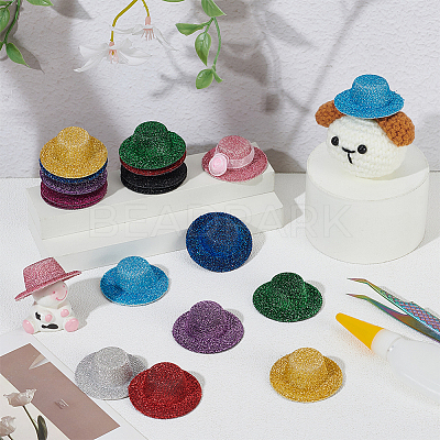 20Pcs 10 Colors EVA Round Fascinator Hat Base DIY-BC0015-78-1