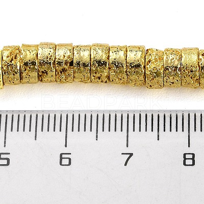 Electroplated Natural Lava Rock Beads Strands G-I360-A01-01-1