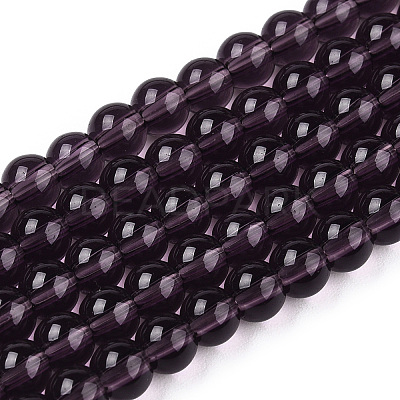 Transparent Glass Beads Strands GLAA-T032-T8mm-03-1