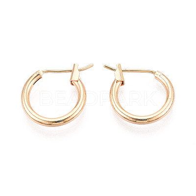 304 Stainless Steel Hoop Earrings EJEW-T048-25A-G-1