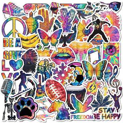 50Pcs Trendy and Cool Themes Paper Stickers STIC-C012-16-1