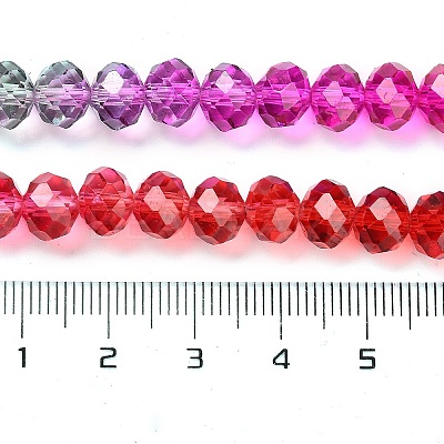 Transparent Painted Glass Beads Strands LS-DGLA-A034-T6mm-A24-1