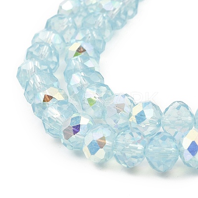 Baking Paint Transparent Glass Beads Strands DGLA-A034-J8mm-B04-1