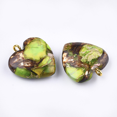 Assembled Bronzite and Imperial Jasper Pendants G-T111-04H-1