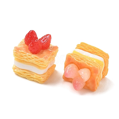 Opaque Resin Cabochons RESI-F072-08-1