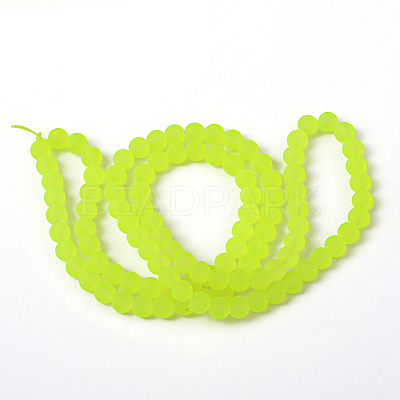 Baking Paint Transparent Glass Bead Strands X-GLAA-S031-8mm-30-1