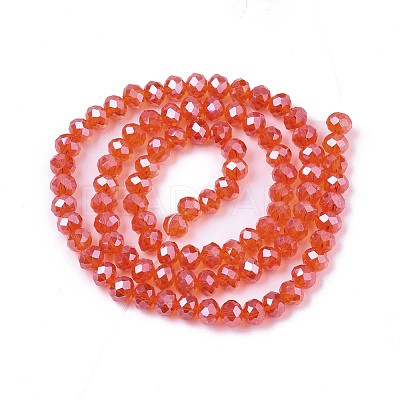 Electroplate Glass Beads Strands EGLA-A034-T4mm-A21-1